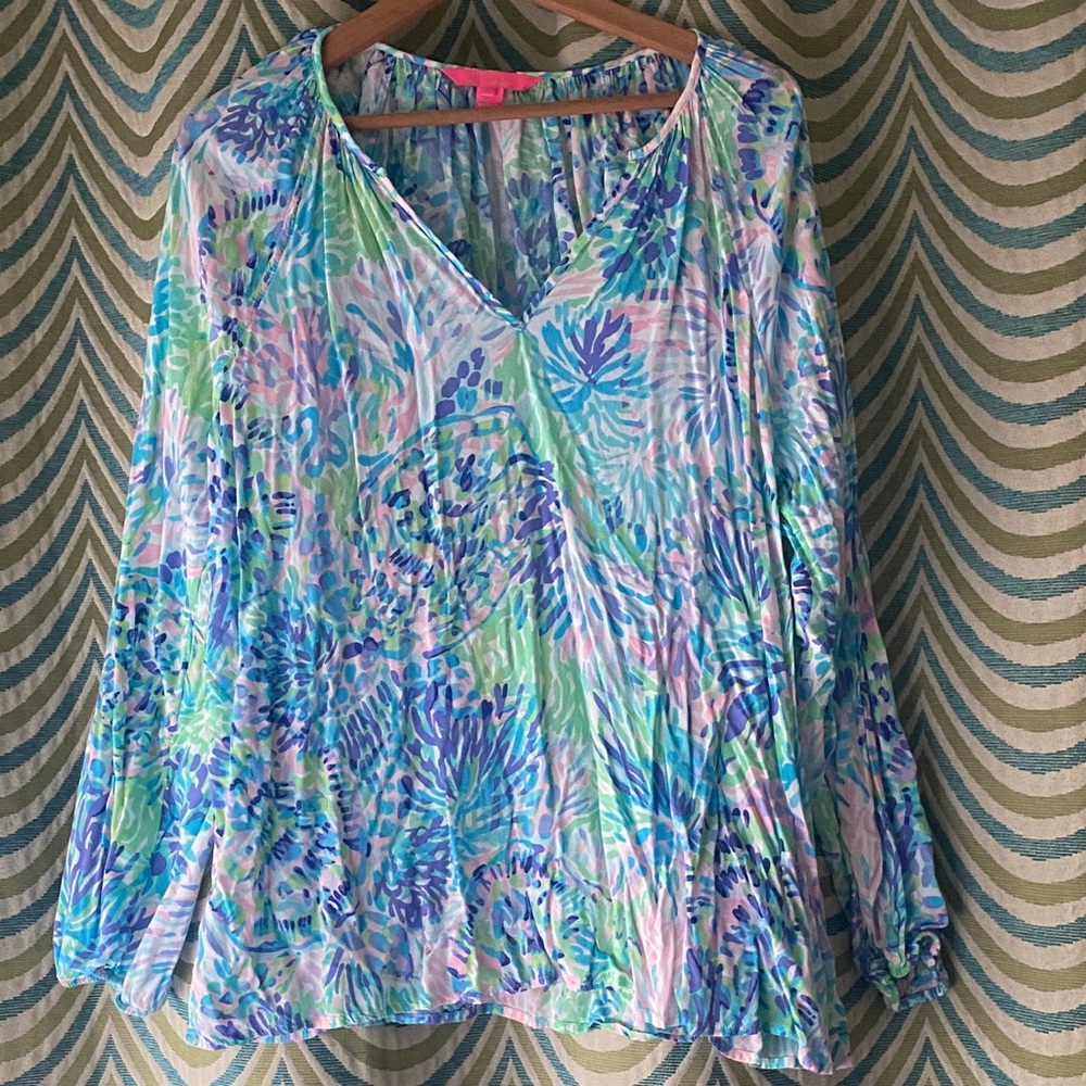 Lilly Pulitzer Pastel Floral Blouse
